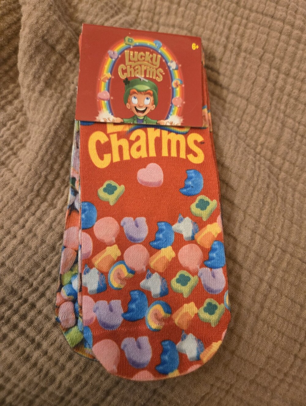 *Lucky Charms Brand Multicolor Marshmallow Print Ankle Socks